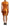 Dolce & Gabbana Metallic Orange Sleeveless Sheath Dress