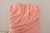 Dolce & Gabbana Pink Silk Stretch Strapless Sheath Midi Dress