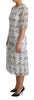Dolce & Gabbana White Cutout Design Polyester A-line Midi Dress