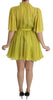 Dolce & Gabbana Yellow Shift A-line Silk Gown Dress