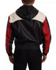 Dolce & Gabbana Black Leather Hooded Blouson Jacket