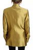 Dolce & Gabbana Gold Satin Long Sleeves Blazer Coat Jacket