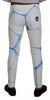 Dolce & Gabbana White Blue Cotton Skinny Denim Jeans