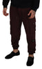 Dolce & Gabbana Bordeaux Cargo Jogger Trouser Cotton Pants