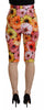 Dolce & Gabbana Multicolor Floral High Waist Cropped Pants