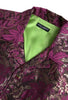 Dolce & Gabbana Fuchsia Pink Floral Jacquard Button Down Shirt