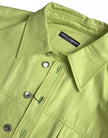 Dolce & Gabbana Green Cotton Collared Casual Button Down Shirt