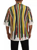Dolce & Gabbana Multicolor Striped Linen Cotton Shirt