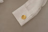 Dolce & Gabbana White Cotton Collared Long Sleeves Formal Shirt Top