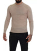Dolce & Gabbana Beige Virgin Wool Crew Neck Pullover Sweater