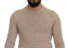 Dolce & Gabbana Beige Virgin Wool Crew Neck Pullover Sweater