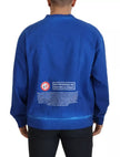 Dolce & Gabbana Blue DGWAY Cotton Crewneck Pullover Sweater
