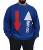 Dolce & Gabbana Blue DGWAY Cotton Crewneck Pullover Sweater