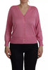 Dolce & Gabbana Pink 100% Silk Button Down Cardigan Sweater