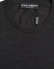 Dolce & Gabbana Dark Gray Cashmere Crewneck Pullover Sweater