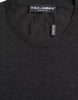 Dolce & Gabbana Dark Gray Cashmere Crewneck Pullover Sweater