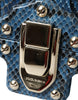 Dolce & Gabbana Blue Beige Exotic Leather LUCIA Crossbody Purse Bag