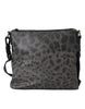 Dolce & Gabbana Gray Leopard PVC Leather Messenger Cross Body Bag