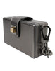Dolce & Gabbana Metallic Gray Calfskin Leather DG BOX Shoulder Bag