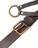 Dolce & Gabbana Dark Brown Leather Gold Metal Buckle Women Belt