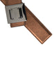 Dolce & Gabbana Metallic Bronze Leather Square Metal Buckle Belt