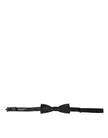Dolce & Gabbana Black Silk Adjustable Neck Men Bow Tie