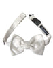 Dolce & Gabbana White Floral Silk Adjustable Men Neck Bow Tie