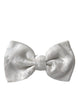 Dolce & Gabbana White Floral Silk Adjustable Men Neck Bow Tie