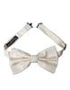 Dolce & Gabbana Off White Silk Adjustable Neck Men Bow Tie