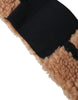 Dolce & Gabbana Brown Black Fleece Wool Head Band Hat Men