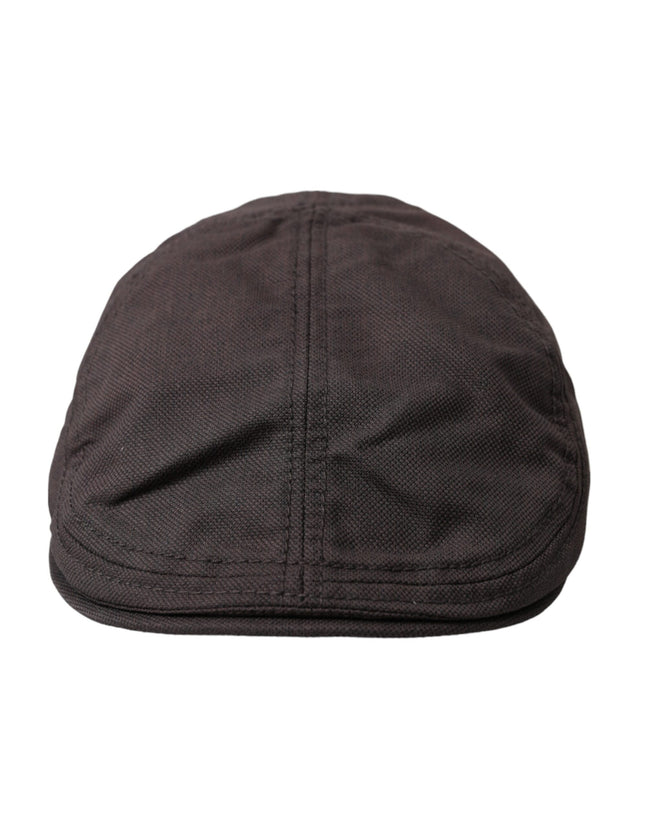 Dolce & Gabbana Brown Nylon Cloth Newsboy Hat Men