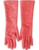 Dolce & Gabbana Pink Lurex Fantasia Mid Arm Length Gloves