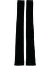 Dolce & Gabbana Black Nylon Finger Less Elbow Long Gloves