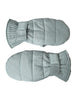 Dolce & Gabbana Green Quilted Nylon Wrist Length Mitten Gloves