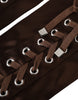 Dolce & Gabbana Brown Acetate Lace Up Fingerless Gloves