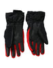 Dolce & Gabbana Black Red Nylon Wrist Length Gloves