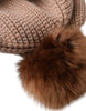 Dolce & Gabbana Brown Solid Knitted Fur Ball Winter Beanie Hat
