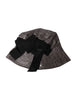 Dolce & Gabbana Black Gray Patterned Leather Bucket Hat