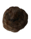 Dolce & Gabbana Brown Weasel Fur Womens Cashmere Hat Beanie