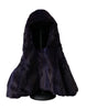 Dolce & Gabbana Black Weasel Fur Whole Head Wrap Hat