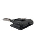 Dolce & Gabbana Black Plain Leather Silver Metal Airpods Case