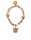 Dolce & Gabbana Gold Tone Brass Chain MY DOG Heart Bracelet