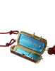 Dolce & Gabbana Brown Leopard Mini Mirror Tassel Make Up Holder Bag