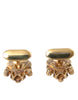 Dolce & Gabbana Gold Tone 925 Sterling Silver Crystal Cufflink