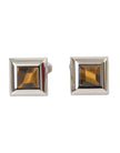 Dolce & Gabbana Silver Plated Brass Pin Crystal Cufflinks
