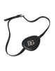 Dolce & Gabbana Black Calfskin Leather Metal DG Logo Eye Patch