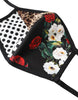 Dolce & Gabbana Multicolor Leopard Floral Elastic Ear Strap Face Mask