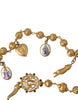 Dolce & Gabbana Gold Tone Chain Brass Beaded Statement Sicily Necklace