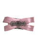 Dolce & Gabbana Pink Satin Crystal Jewelry Brooch Hair Pin