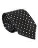 Dolce & Gabbana Black White Polka Dots 100% Silk Necktie Face Mask